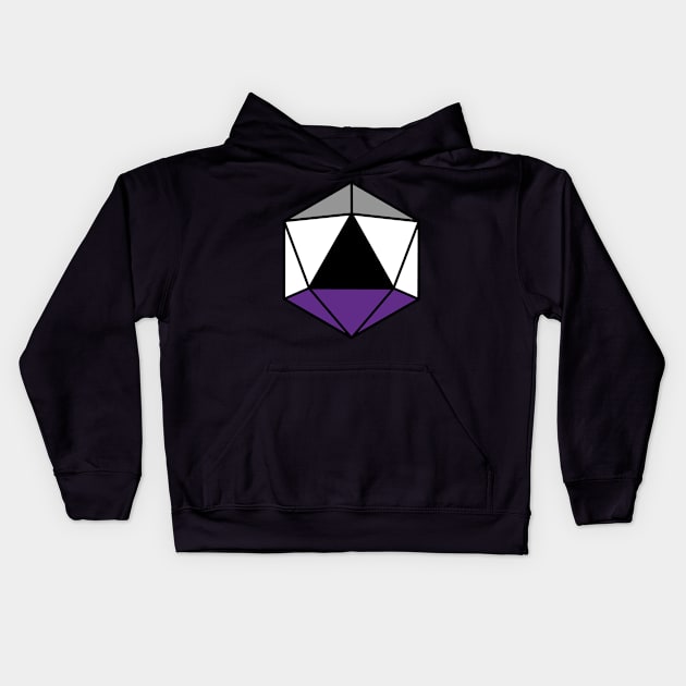 Pride DnD Ace D20 Kids Hoodie by bones